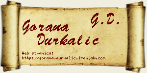 Gorana Durkalić vizit kartica